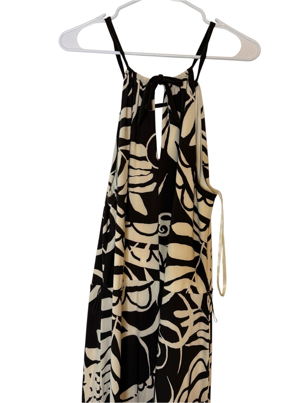 Ralph Lauren Brown & Cream Abstract Print Maxi Dress - Picture 2 of 5